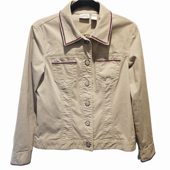 Perhaps You Were Born for Such A Time As This Upcycled Chicos Jacket, Size 8 - Picture 7 of 9